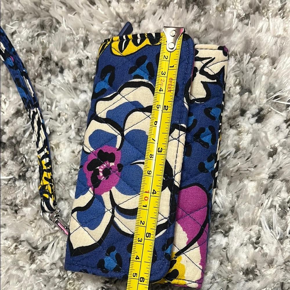 Floral Blue and Pink Women's Clutch - Picture 9 of 10